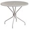 Emma and Oliver Commercial 35.25" Round Metal Garden Patio Table Set w/ 4 Round Back Chairs